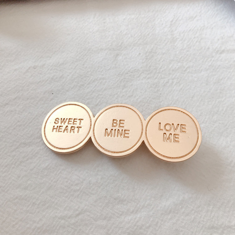 Letter clip hair accessories null