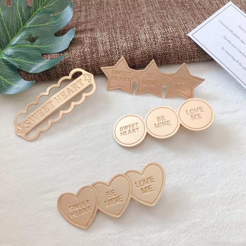 Letter clip hair accessories null