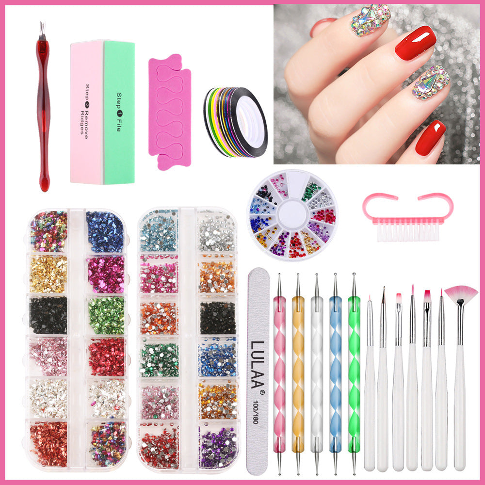 Nail Lamp Nail Art Sticker Drill Tool Set CJ