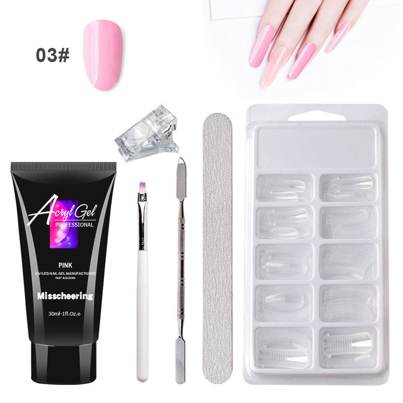 Painless Extension Gel Nail Art Without Paper Holder