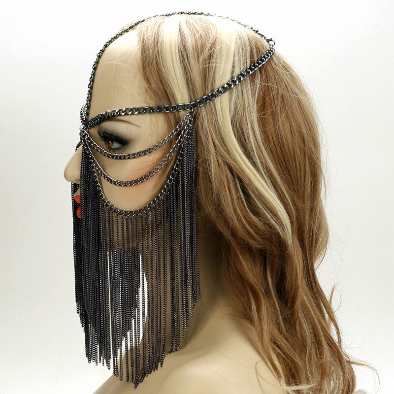 Fringed headdress hair accessories null