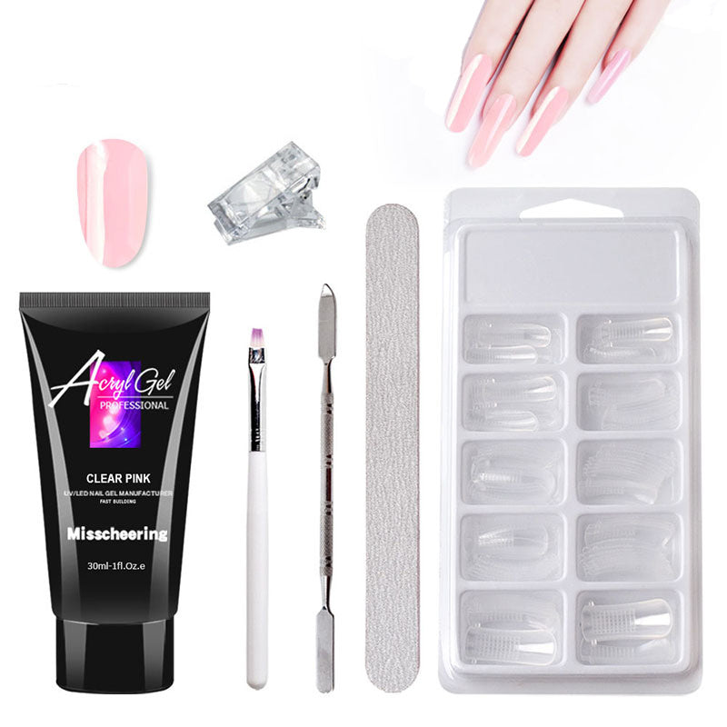 Painless Extension Gel Nail Art Without Paper Holder