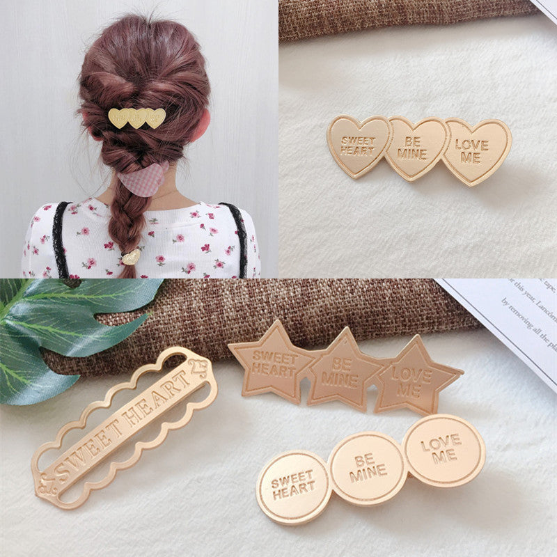 Letter clip hair accessories null