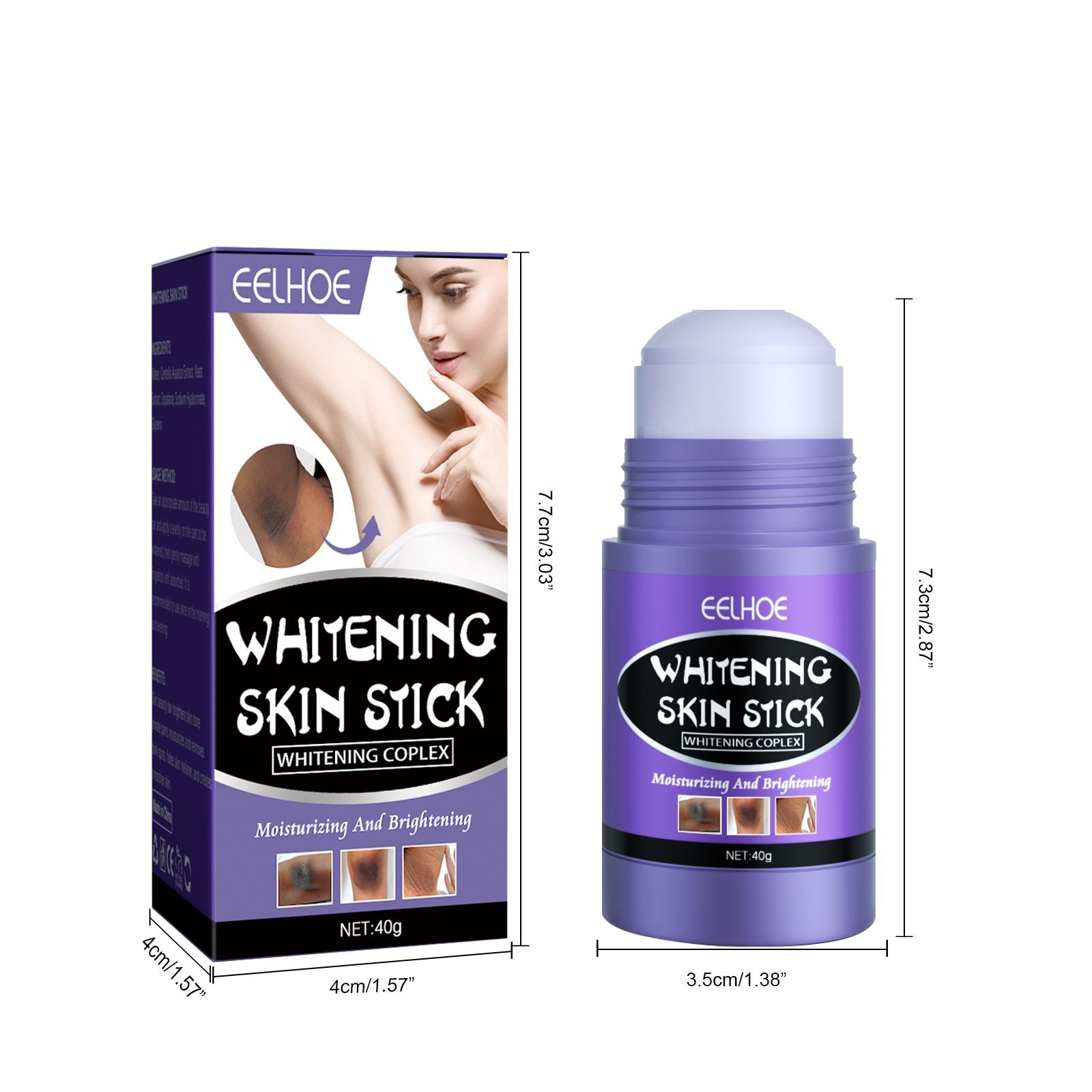EELHOE Skin Beauty Stick Repairing Skin Reducing Melanin Hydrating Whitening Brightening Skin Care Cream Stick CJ