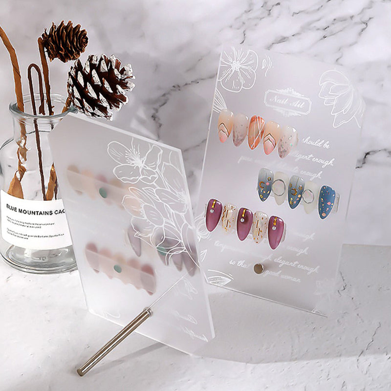 Printed Rose Nail Art Work Nail Piece Display Board CJ