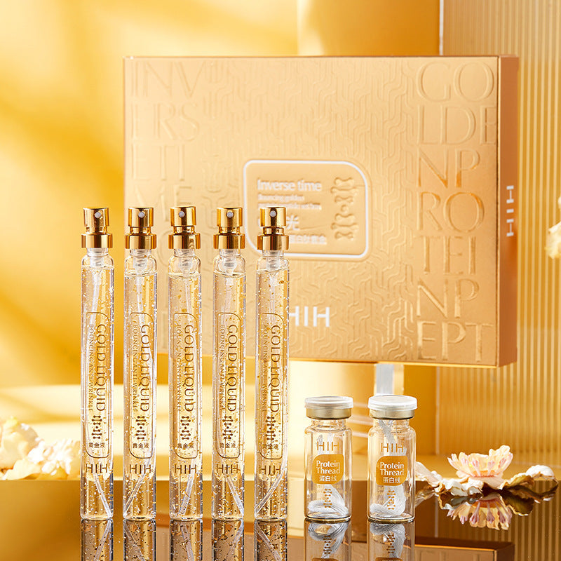 Gold Protein Peptide Kit Beauty Salon Skin Care Product Set Gold Thread Carving Liquid CJ