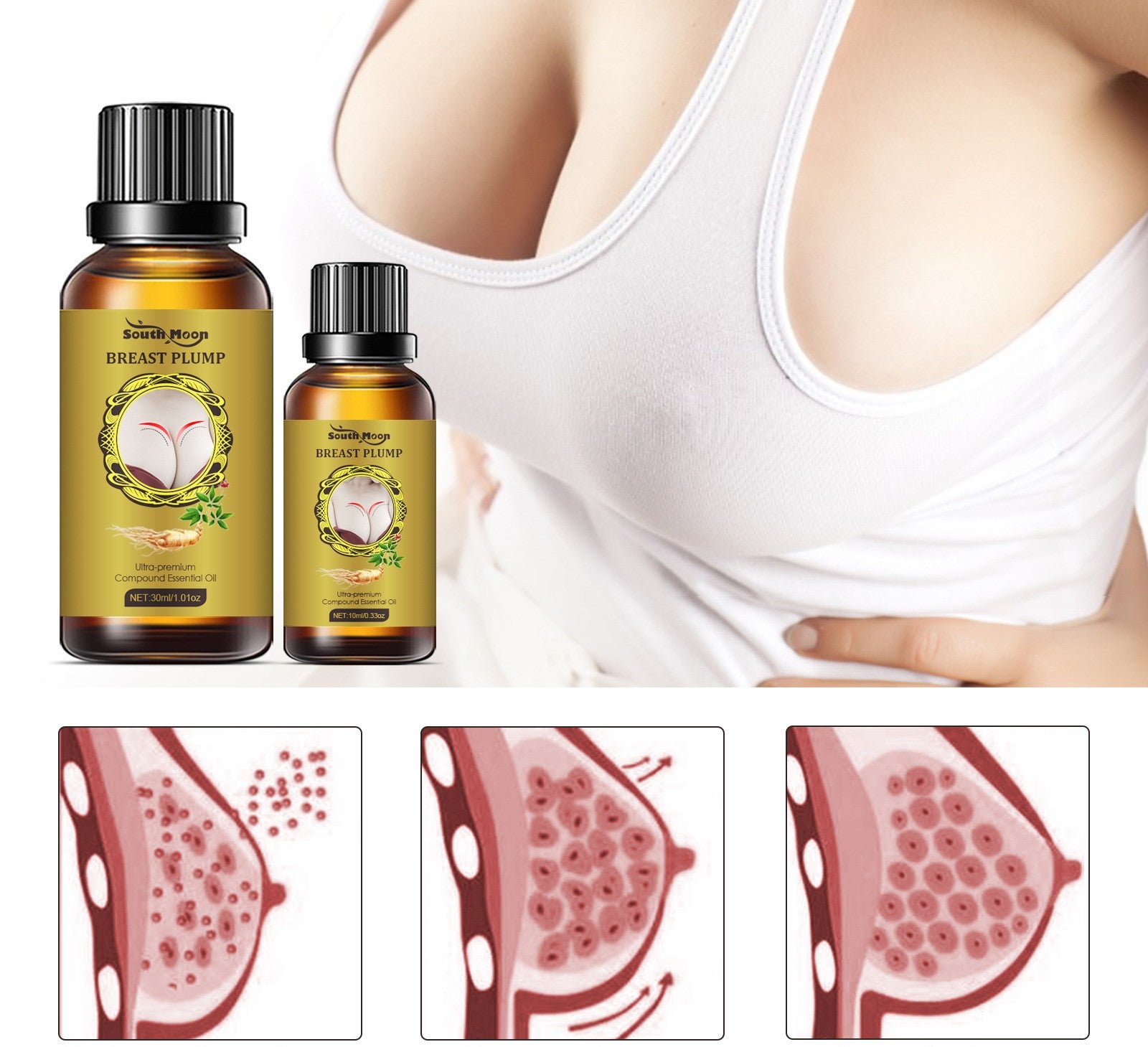 Breast Beauty Rich Charm Enlargement Breast Care Massage Essential Oil CJ
